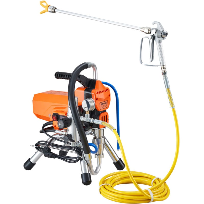 Pulverisateur sans Air avec Tuyau Haute Pression, Pistolet de Peinture Murale 2200 W, 3000 PSI, 2 L/min, Moteur sans Balais Inclus, pour Peinture Interieure Exterieure