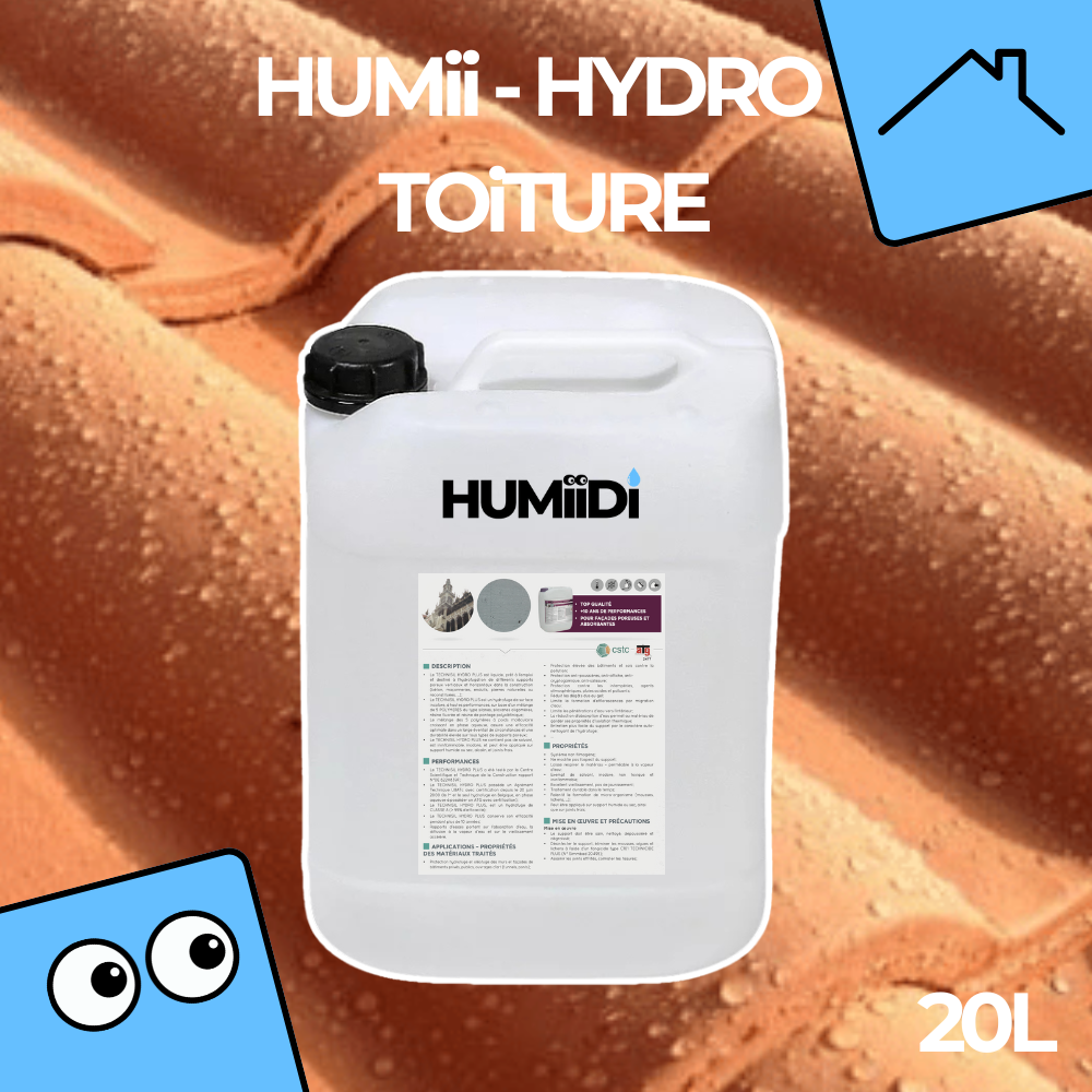 HUMii-Hydro 3 en 1 (Hydrofuge pour toiture incolore)
