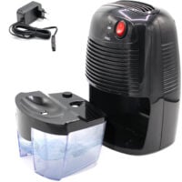 CHOYCLIT Déshumidificateur 300ML/D,déshumidificateur Electrique Silencieux avec Réservoir 1500ml, Drainage Continu,Minuterie Télécommande,24h,Déshumidification de pièces jusqu'à 20 m²/30m³, Blanc